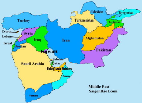 Map Middle east